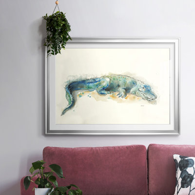 Alligator encadré sur papier