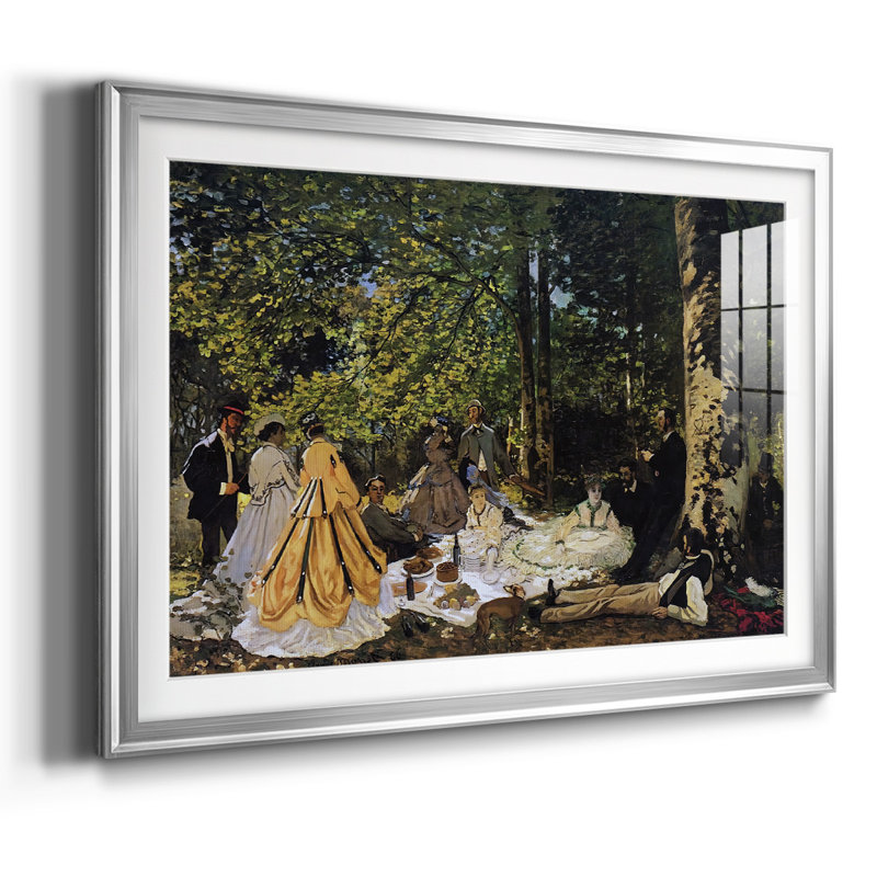«Luncheon On The Grass», 1865, reproduction d'art sur papier, Argent, H 27 po x l 39 po x P 1,5 po