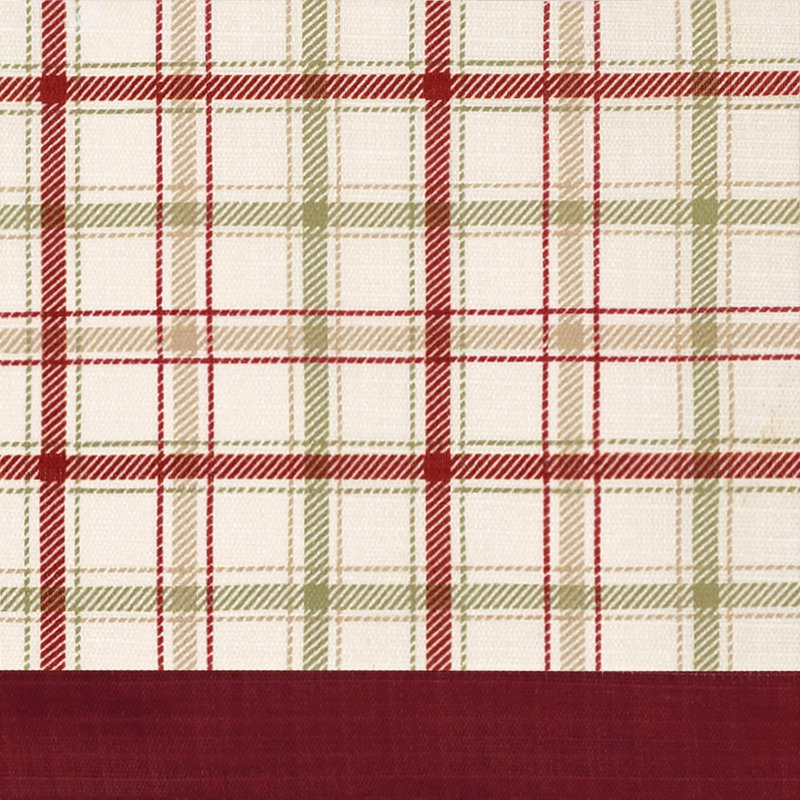 Maddy Plaid Tailored Window Valance, Burgundy