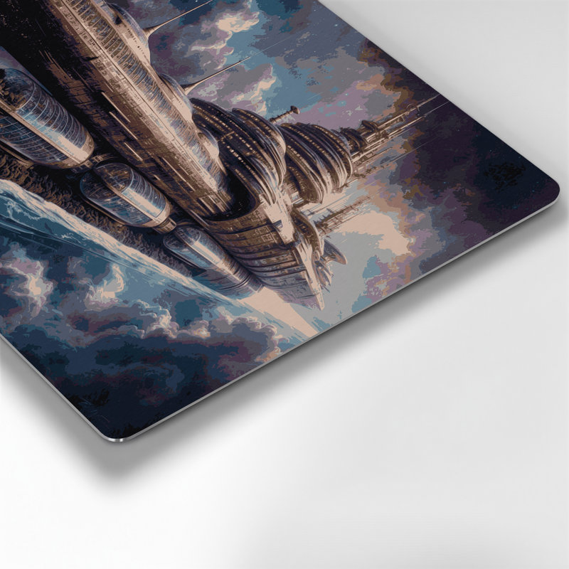 Art mural gris Space Space vaisseaux, H 11 po x l 14 po