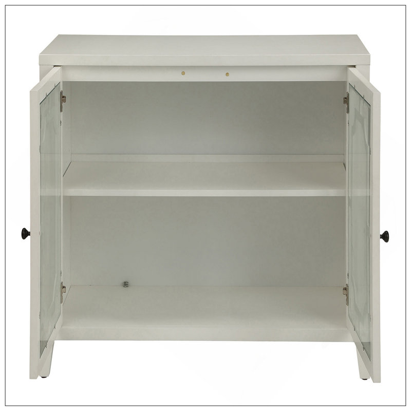 Console blanche avec 2 portes