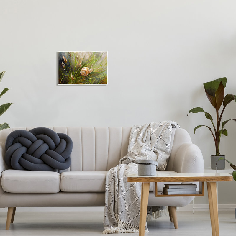 Escargot sur verdure par Ziwei Li, H 10 po x l 15 po x P 0,5 po