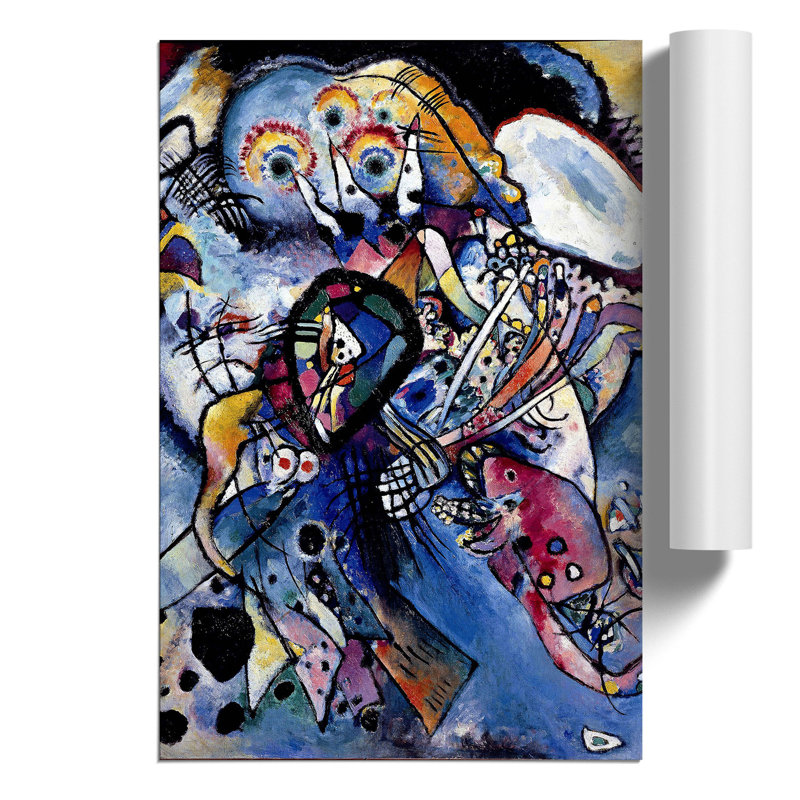 Two Ovals by Wassily Kandinsky - No Frame Painting, 42cm H x 30cm W x 0.1cm D