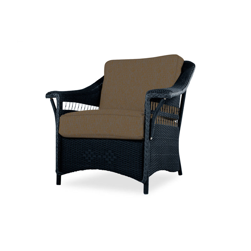 Nantucket Outdoor Lounge Chair, Sandberg Flax, Ebony