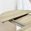 Table de salle à manger en bois massif avec fini blanc, pouvant accueillir jusqu'à 6 personnes, poids du produit : 35 kg