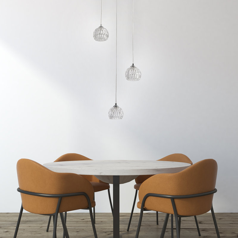 Heiser 3 - Light Polished Chrome Cluster Pendant