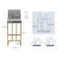 Marcelena Upholstered Counter Stool with Metal Frame-88612624