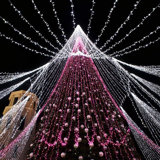 304 LED Curtain Plug in String Lights, 8 Modes with Remote Contro