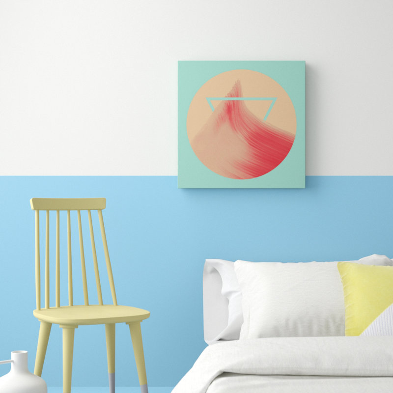 Pink Peak 1 Piece Wrapped Canvas Painting, 61cm H x 61cm W x 3.81cm D