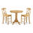 5 Piece Counter Height Pub Set Includes a Round Dining Table with Pedestal and 4 Dining Room Chairs, Black & Cherry-1579095482-1575159948-1486587510