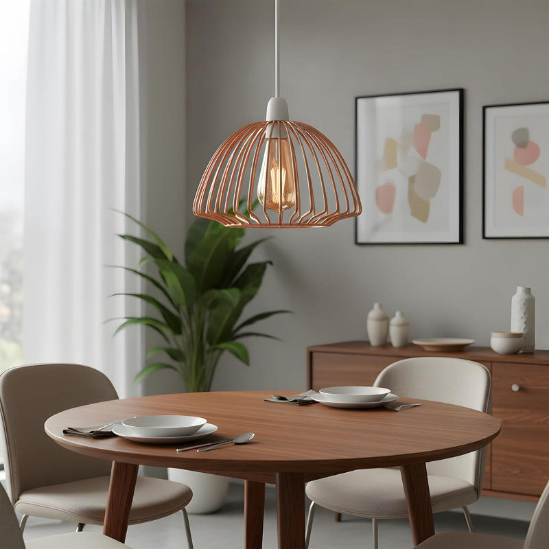 16cm H Metal Novelty Lamp Shade, Rose Gold