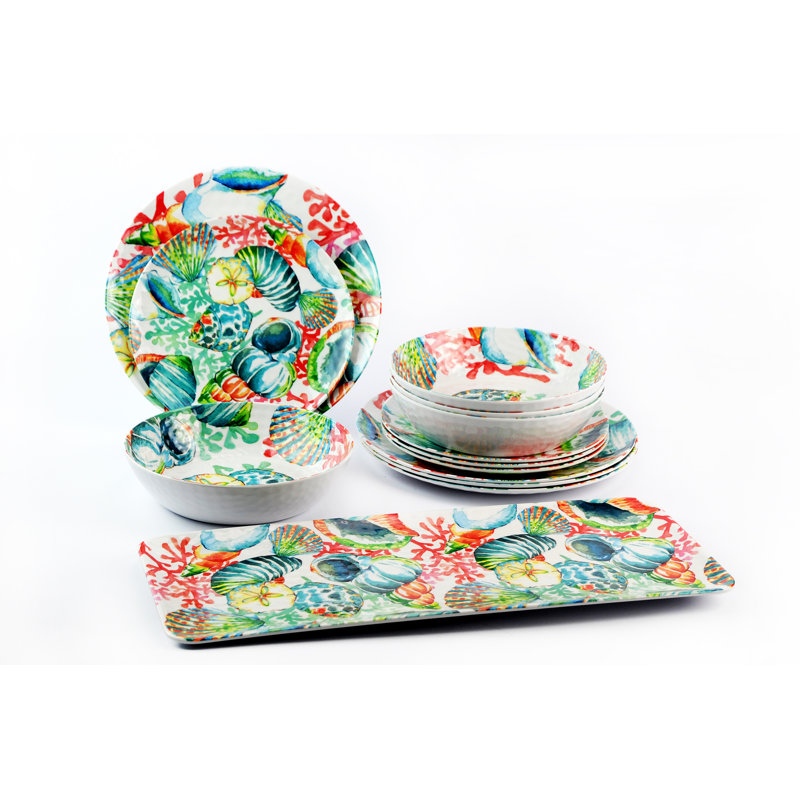 Madalynn Melamine Dinnerware - Service for 4