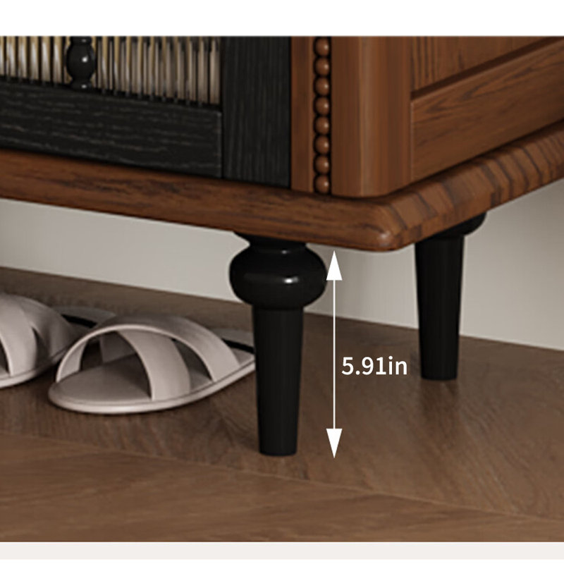 Armoire à chaussures de style français rétro, H 39,37 po x l 43,31 po x P 15,75 po