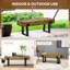 Banc de jardin avec pieds en métal