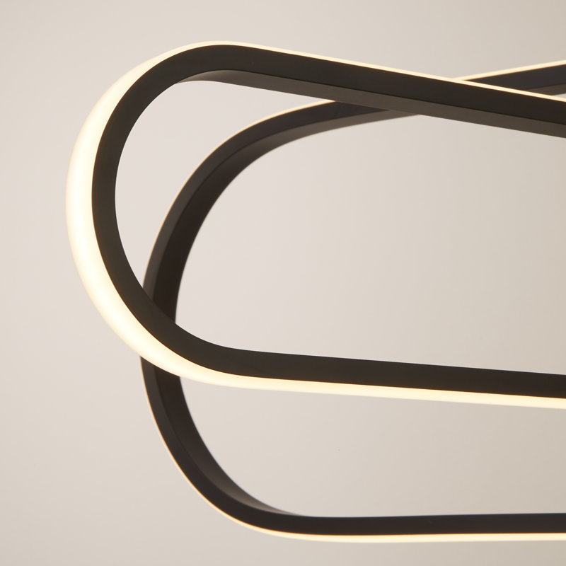Caraban 1 - Light LED Geometric Pendant, Matt Black/White
