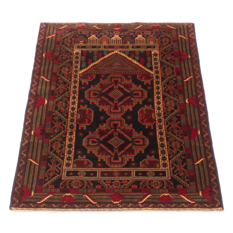 Tapis noir nouvel âge en laine 2 pi 11 po x 5 pi 2 po One-of-a-Kind