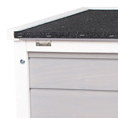 Maison pour animaux en bois avec dispositif imperméable - Porte d'accès facile pour cochon d'Inde, chiot, cage de canard