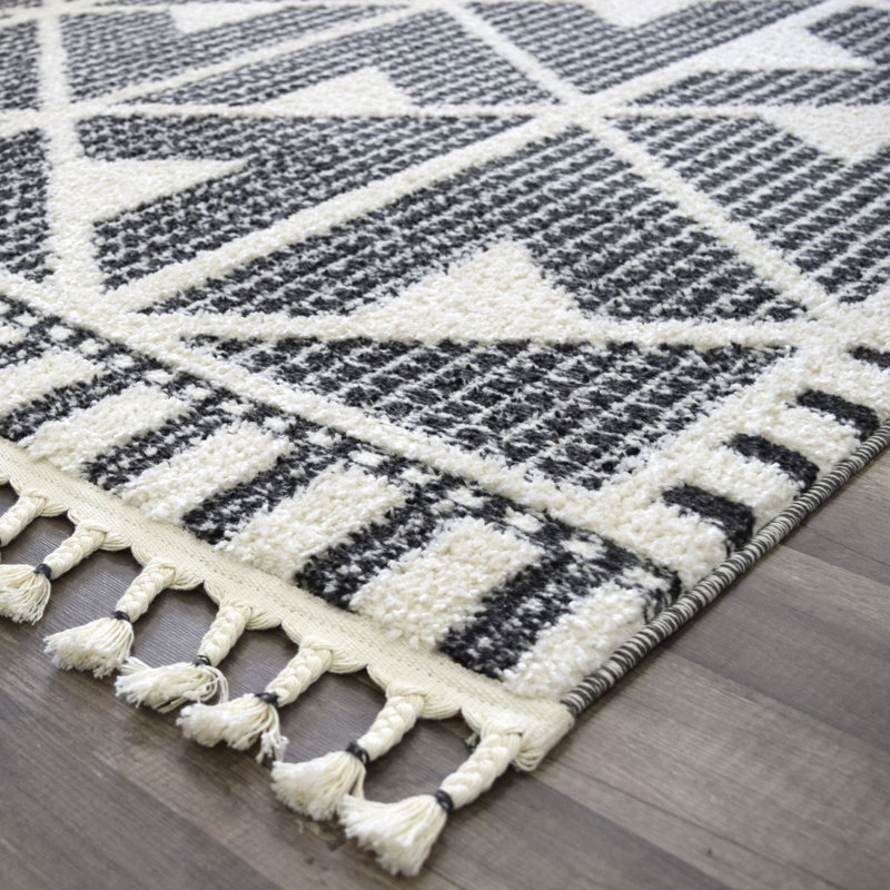 Catalan Aster Black, Tapis de couloir 2 pi 6 po x 8 pi