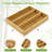 Small Bamboo Silverware Organizer – 3-Compartment Utensil Tray for Kitchen Drawers