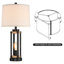 Ensemble de 2 lampes de table Farmhouse