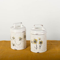 White Bumble Bee Kitchen Canisters, Tea Coffee Sugar Jars #bee