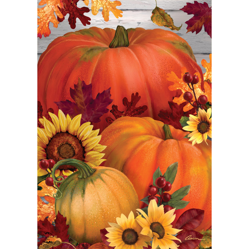 Trio de citrouilles d'automne 12 x 18