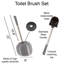 Ensemble de brosse de toilette et support autoportant PISE Dolise et acier inoxydable-30797910