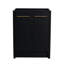 24" Freestanding Bathroom Vanity In Black Chestnut - Easy Assembly Required Contemporary Design