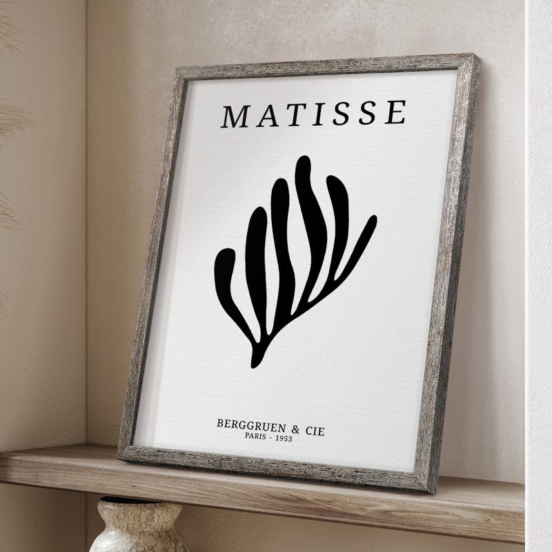 Matisse CDXIV, reproduction d'art encadrée - bois massif, H 11 po x l 9 po