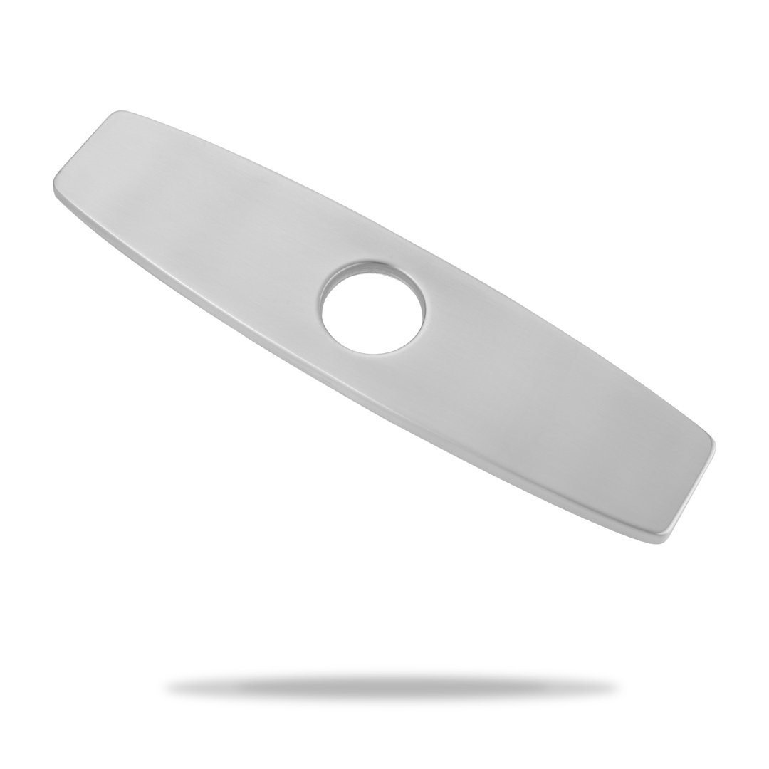 9.6 In. Stainless Steel Kitchen Sink Faucet Hole Cover Deck Plate Escutcheon ARCORA 