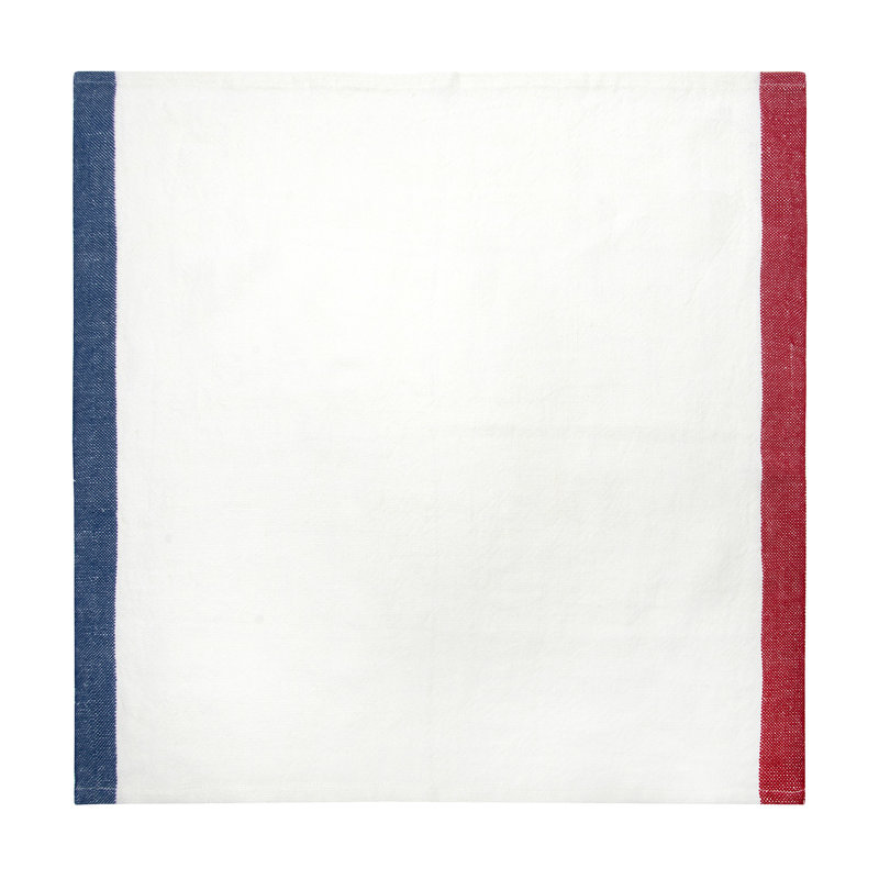 Striped Square Napkin, Blue/Red