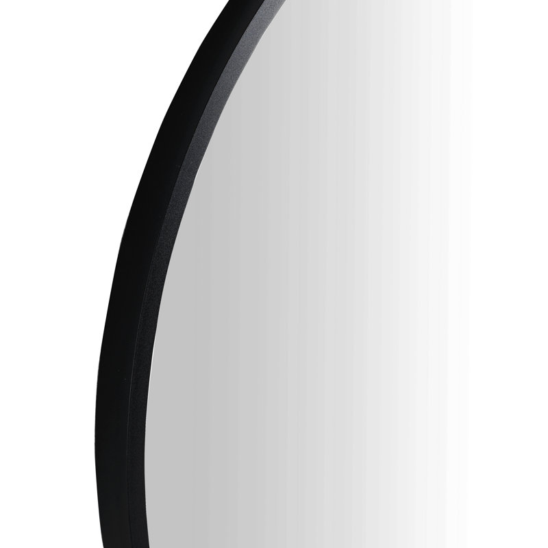 24"  Large Round Black Circular Mirror