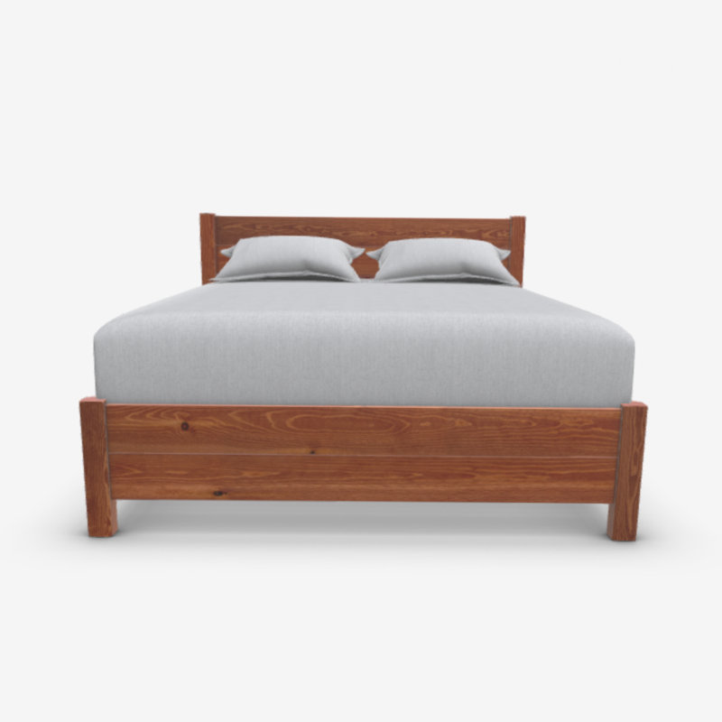 Edgilyn Solid Wood Bed, Kingsize (5'), Red Wood