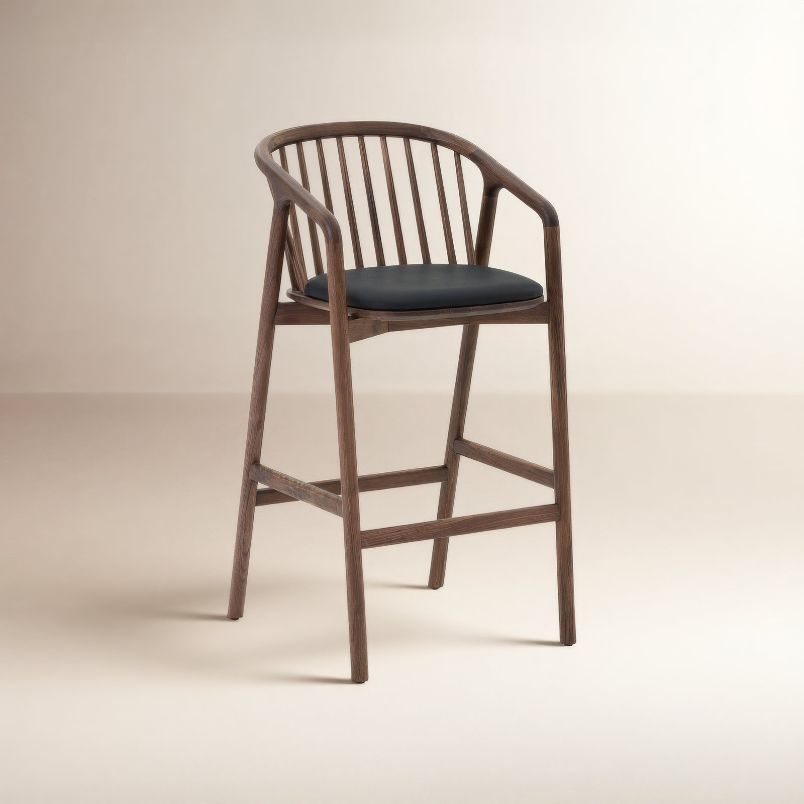 Buffolino Vegan Leather Bar & Counter Stool, Counter Stool (26" Seat Height), Brown