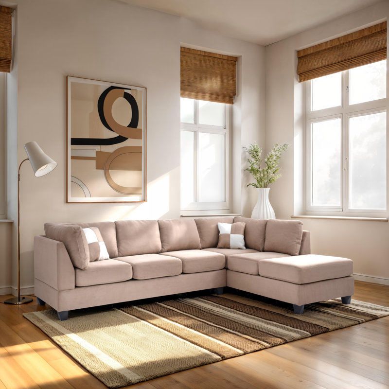 Harikleia Salisbury Sectional, Mocha Fabric