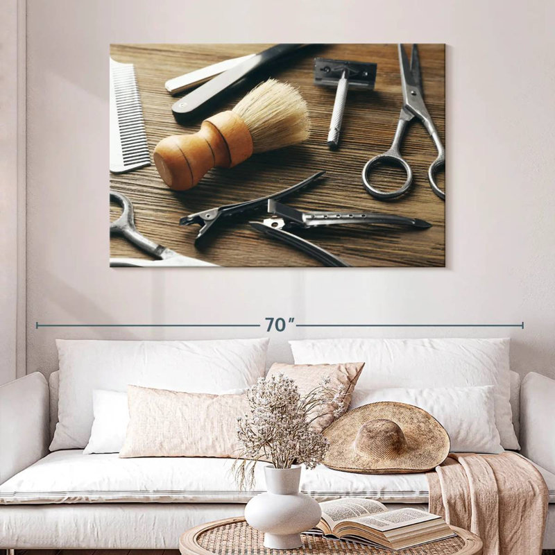 Shuttleworth Barber Tools, 32" H x 48" W
