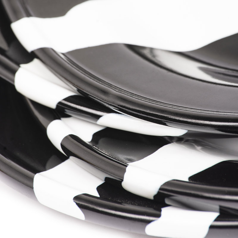 Ottomar Piece Dinnerware Set - Service for 4, Black