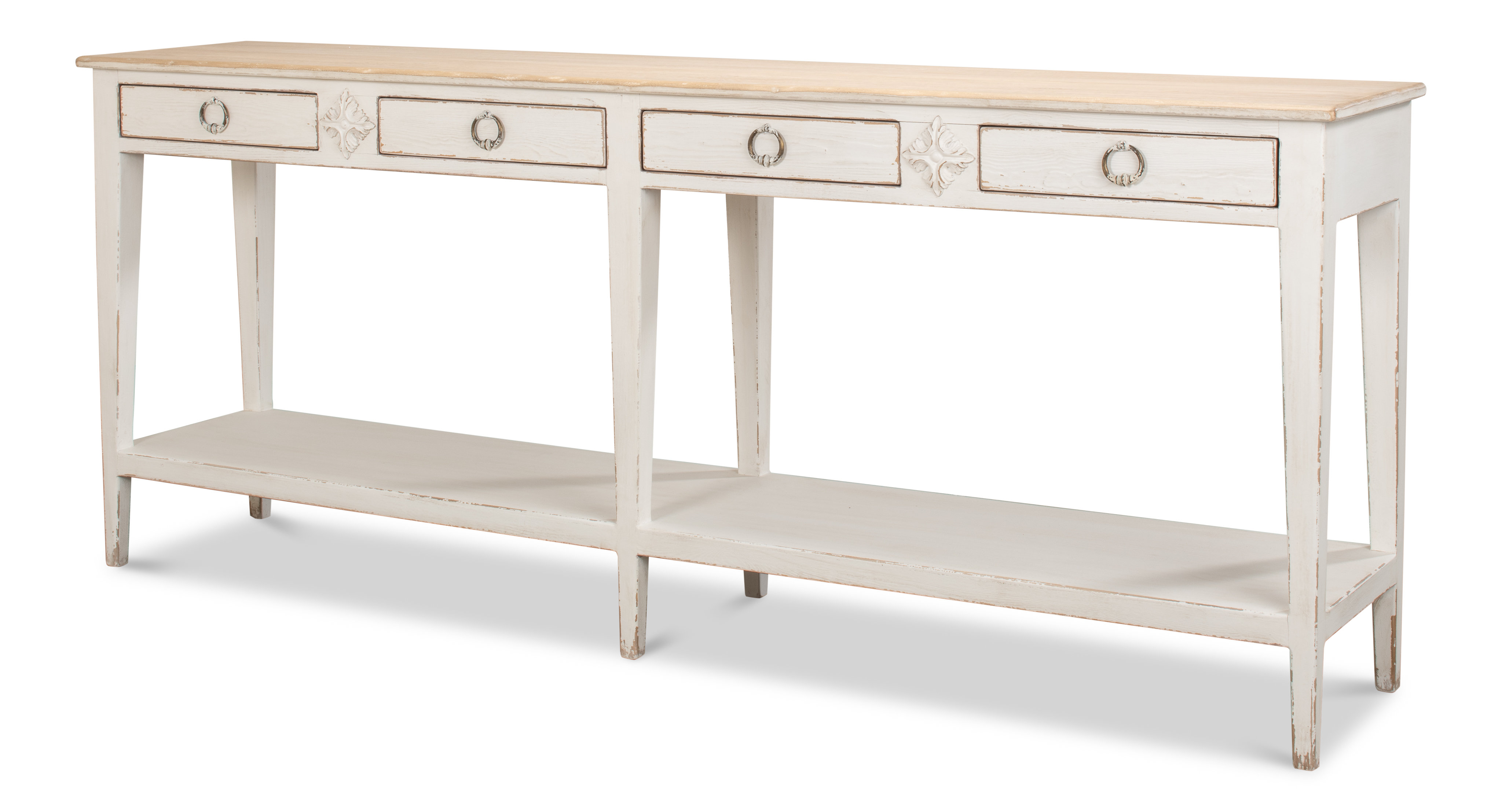 Sarreid Ltd Provincial 85" Solid Wood Console Table - Wayfair Canada