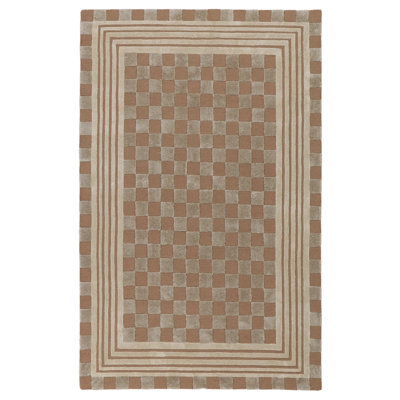 Mocha Tonal Check Rug