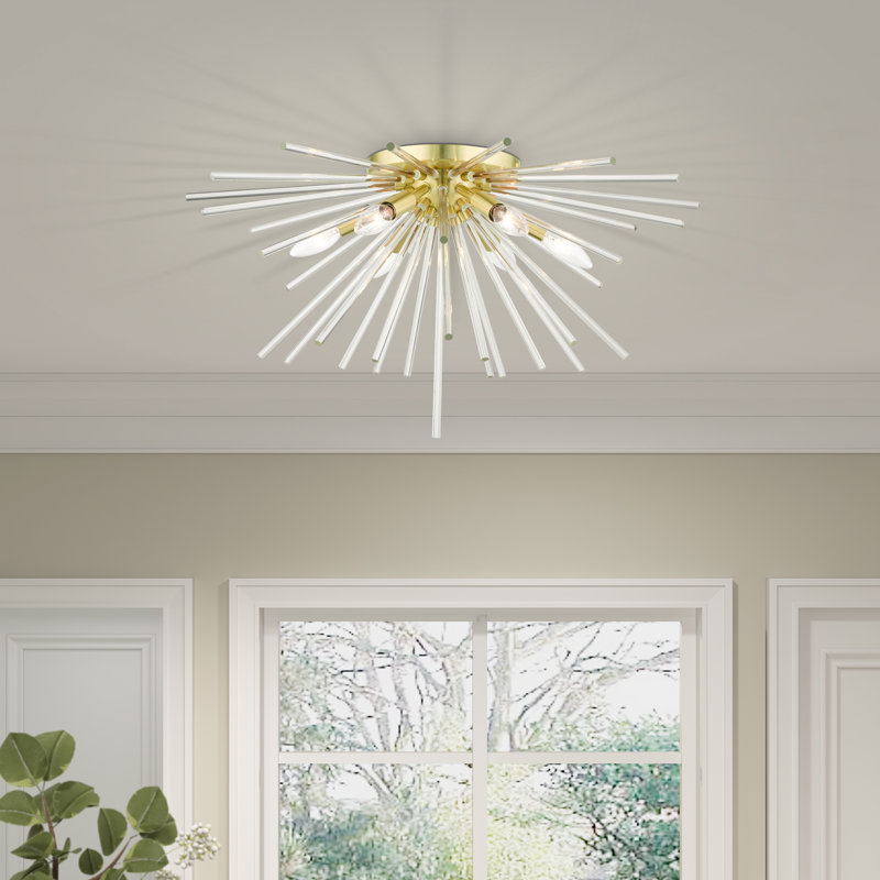 Flush Mount, Satin Brass