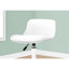 Siège de bureau moderne - Ergonomique, réglable et pivotant, en similicuir blanc, pivotant à 360°, pour jeunes, hauteur réglable, structure en métal