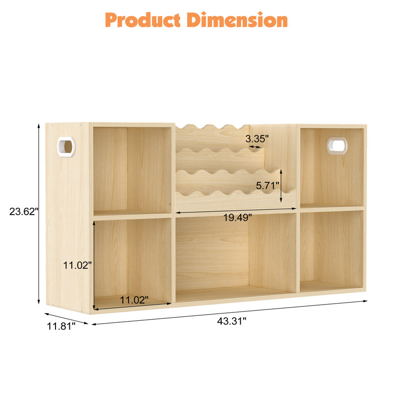 Meuble de rangement multifonctionnel à 5 ​​compartiments pour jouets, tablette pour enfants (chambre et salle de jeux).