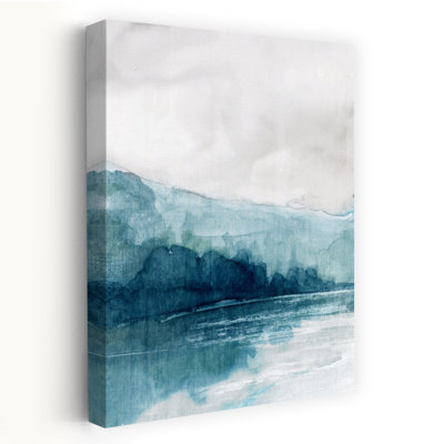 Misty River And Distant Hills I by PI Studio - Wrapped Canvas Print