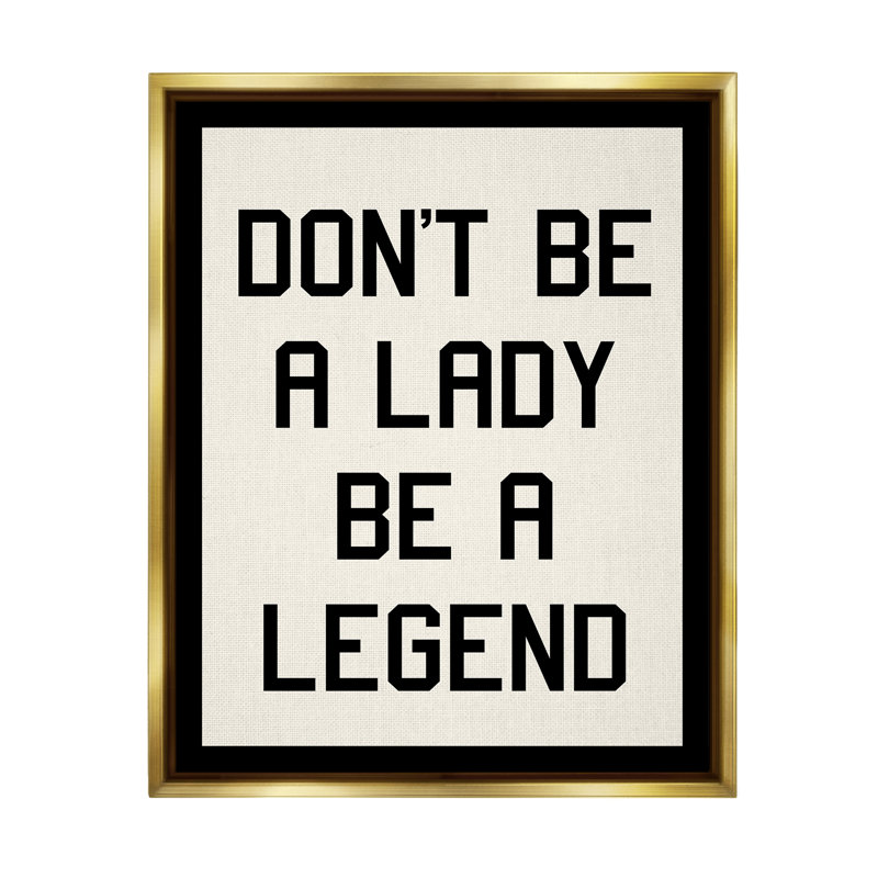 «Latitude Run® Lady Legend Expression Wall Art» par Daphne Polselli, 17" W x 21" H, Cadre flottant métallique doré