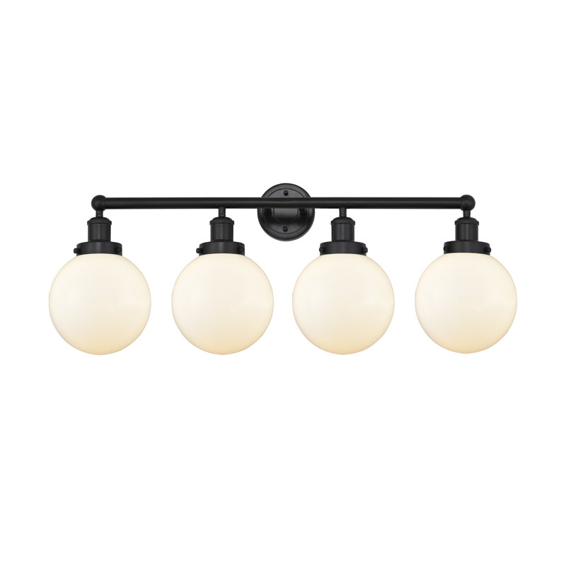 Alphonsa 4 - Light Dimmable Vanity Light, Matte Black, Matte White
