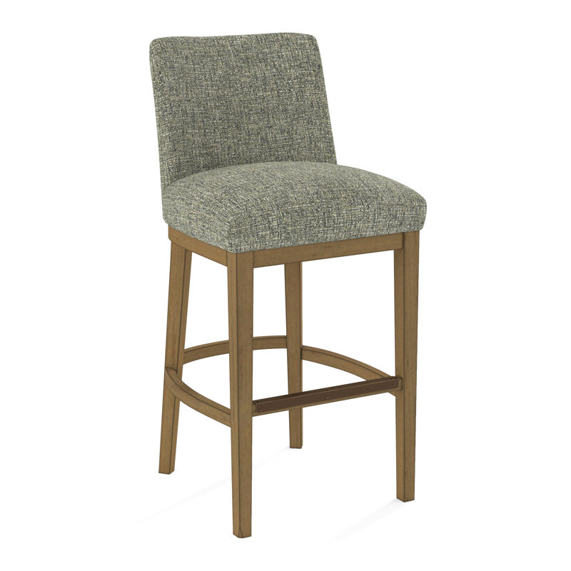 Upholstered Stool, Applause Choco Suisse, Beachwood