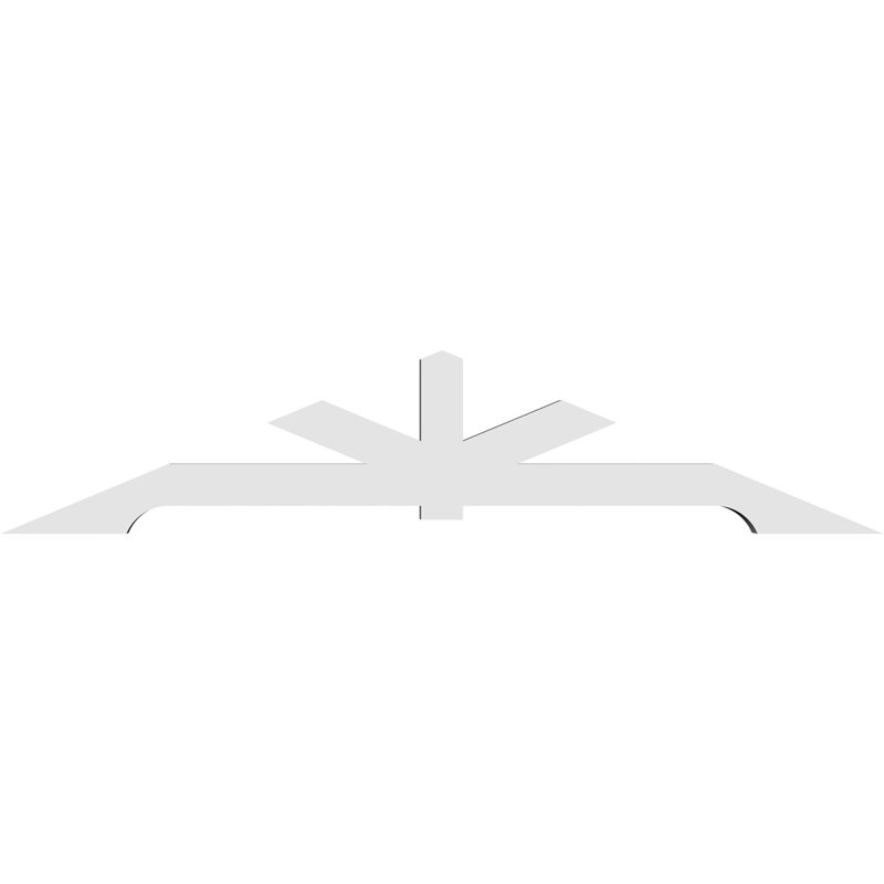 Support de pignon en PVC de qualité architecturale Vanguard, H 17,5 po x l 84 po (pas: 5/12), P 4 po x F 4 po