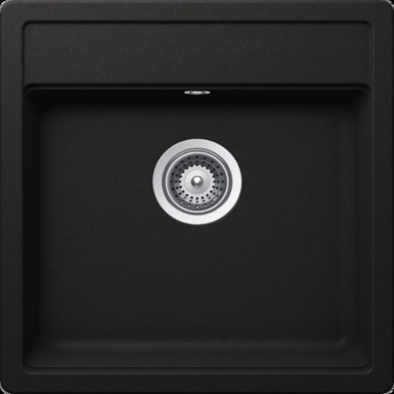 Nemo Single Bowl Inset Kitchen Sink, Nero, 57" L x 51" W x 29" H