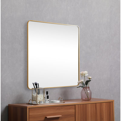 Miroir mural en métal