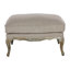 Repose-pieds Comacho de 32 po en tissu texturé traditionnel avec revêtement texturé durable, pieds en bois gris patiné-632008669